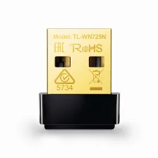 Adaptador Tp-link Tl-wn725n 150mbps Wireless N Nano Usb, Negro Inalambrico Usb 150 Mbit/s 10 - 90% Ce, Fcc, Ic
