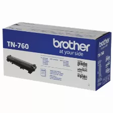 Tóner Brother Tn760 Original, Negro, Compatibilidad Dcp-l2550dw, Hl-l2350dw, Hl-l2370dw, Hl-l2370dw Xl, Hl-l2390dw, Hl-l2395dw, Mfc-l2710dw, Mfc-l2750dw, Mfc-l2750dw Xl, Mfc-l2690dw, Mfc-l2730dw, M...