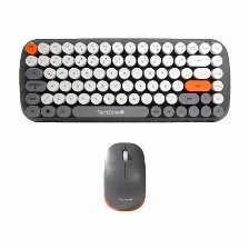 Combo Teclado Y Mouse Inalambrico Techzone, Diseno Retro C/teclas Removibles Tz20comb01-ina