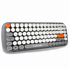 Combo Teclado Y Mouse Inalambrico Techzone, Diseno Retro C/teclas Removibles Tz20comb01-ina