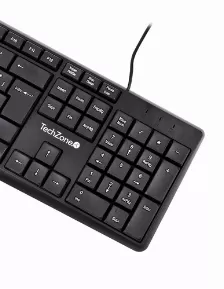 Teclado Techzone Teclado Alámbrico Alámbrico, Conexión Usb, 105 Teclas, Color Negro, Cable De 13.5 M