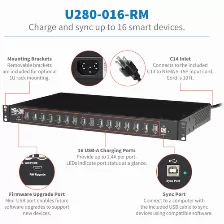 Hub Tripp Lite Cantidad De Puertos 17, 17 Usb 2.0, Velocidad 480 Mbit/s, Color Negro