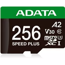 Memoria Micro Sd Adata Speed Plus, 256 Gb, Velocidad 180 Mb/s, Class 10