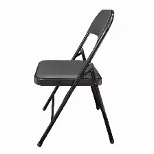 Silla Acojinada Modamob Vc188 Plegable, 45cmx 45cmx88cm, Tubo 22mmx0.8mm, Metalica, Color Negro, 120kg