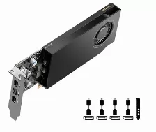 Tarjeta De Vídeo Pny NVIDIA RTX A400 RTX A400, 768 Núcleos Cuda, 4 Gb, 64 Bit, Gddr6, 7680 X 4320 Pixeles, Pci Express X8 4.0, 4 X Displayports