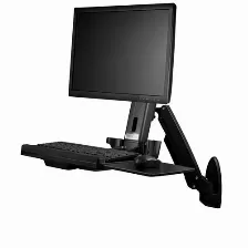 Estaciones De Trabajo Startech.com Ajustes De Altura Si, Bandeja Del Teclado Si, Soportadas 1 Pantallas, Color Negro