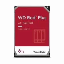 Disco Duro Western Digital Red Plus Wd60efpx 6 Tb, Serial Ata Iii, 5400 Rpm, Cache 256 Mb, 3.5