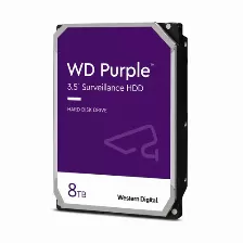 Disco Duro Western Digital Blue 8tb Wd Purpl 8tb Wd Purple 8 Tb, Serial Ata Iii, 5400 Rpm, Cache 256 Mb, 3.5