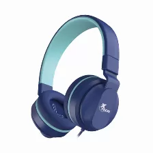 Audífonos Xtech Xth-356 Diadema Para Llamadas/música, Conectividad Alámbrico, Conector De 3.5 Mm Si, Color Azul