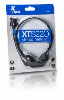 Audífonos Xtech Xts-220 Diadema Para Llamadas/música, Micrófono Boom, Conectividad Alámbrico, Conector De 3.5 Mm Si, Color Negro