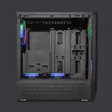 Gabinete Yeyian Ych-lar7-01bk Midi Tower, Pc, Soporta Atx, Micro Atx, 7 Ranuras De Expansión, Color Negro, Ventana Lateral Si, Iluminación Si, Fuente De Alimentación No, Ventiladores Traseros 1x 12...