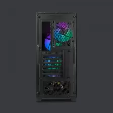 Gabinete Yeyian Phoenix Midi Tower, Pc, Soporta Atx, Itx, Micro Atx, 7 Ranuras De Expansión, Color Negro, Ventana Lateral Si, Iluminación Si, Fuente De Alimentación No, Ventiladores Frontales 3x 12...