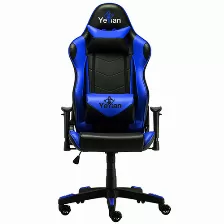 Silla Gamer Yeyian Cadira 1150 Asiento Acolchado, Reposa-brazos Si, Base Metal, Peso Máximo 150 Kg, Color Negro, Azul