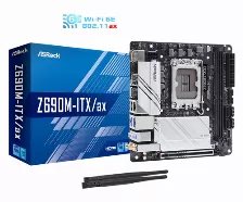 Tarjeta Madre Asrock Z690m-itx/ax Lga 1700, 2 Ddr4-sdram, Sata Iii 4, 1x M.2, Mini Itx, 1x Hdmi, 1x Displayports, 1x Usb 2.0, 1x Usb 3.2 Gen 1