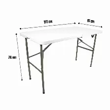 Mesa Modamob Plegable Tipo Portafolio 1.22 Metros, Altura 74cm, Ancho 61cm, Calibre 25*1.0mm